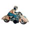 Vintage HKN Motorradfahrer Spielzeug von Huki Kienberger, 1950er 1