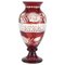 Vintage Bohemian Ruby Glass Vase 1