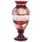 Vintage Bohemian Ruby Glass Vase, Imagen 1