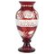 Vintage Bohemian Ruby Glass Vase, Immagine 1