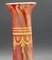 Französische rote marmorierte Jugendstil Vase von Legras & Cie 3