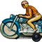 Juguete de motociclista vintage de fricción, años 60, Imagen 2