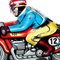 Juguete italiano vintage de motociclista de ABM, años 60, Imagen 4
