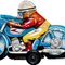 Juguete japonés vintage pequeño de motociclista, años 60, Imagen 3
