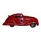 Vintage Wind Up Red Car Toy 1