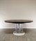 Mid-Century Chrome-Plated Metal, Mahogany & White Marble Veneer Dining Table from Livenza, 1970s 1