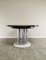 Mid-Century Chrome-Plated Metal, Mahogany & White Marble Veneer Dining Table from Livenza, 1970s 5