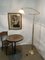Brass Floor Lamp with Glass Lampshade, 1950s, Image 1