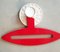 Coat Hooks with Straps in Red and White, 1970s, Set of 9 3