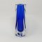 Blaue Vase aus Murano Glas von Flavio Poli für Seguso, 1960er 2