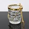 Mid-Century Crystal Glass and Gold-Plated Ice Bucket & Tong from Val Saint Lambert 2