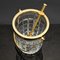 Vergoldeter Mid-Century Eiskübel & Zange aus Kristallglas von Val Saint Lambert 4