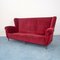 Vintage Red 3-Seat Sofa by Paolo Buffa, 1960s 4