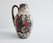 Grand Vase Vintage Fat Lava Glaze & Figures Decor avec Poignée 10