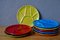 Multi-Colored Compartment Plates, 1950s, Set of 8, Image 1