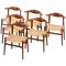 Rosewood JH-505 Dining Chairs by Hans J. Wegner for Johannes Hansen, Denmark, 1952, Set of 6, Image 1