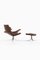 Model Måsen / Seagull Easy Chair & Stool by Gosta Berg for Fritz Hansen, 1971, Set of 2 8