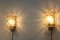 Bubble Glass & Brass Sconces by Helena Tynell for Glashütte Limburg, 1940s, Set of 2 2