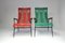 Französische Vintage Scoubidou Sessel in Rot & Grün, 1950er, 2er Set 4