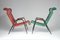 Vintage French Red and Green Scoubidou Lounge Chairs, 1950s, Set of 2 3