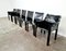 Black Leather CAB Dining Chairs by Mario Bellini for Cassina, 1980s, Set of 6, Image 2