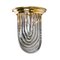 Brass and Curve Glass Flush Mount with Black Stripe from Venini, 1960s, Image 10