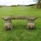 Reconstituted Curved Stone Bench, Image 1