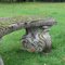 Reconstituted Curved Stone Bench 4