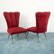 Vintage Brass & Velvet Lounge Chairs, 1950s, Set of 2, Image 2