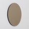 Orbis™ Bevelled Round Bronze Tinted Mirror with Black Metal Frame Small by Alguacil & Perkoff Ltd 3