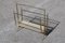 Solid Brass & Metal Perforated Magazine Stand, 1950s, Image 4