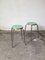 Mid-Century Industrial Stools with Steel Structure, Set of 2, Image 3
