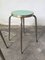 Mid-Century Industrial Stools with Steel Structure, Set of 2 1