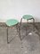 Mid-Century Industrial Stools with Steel Structure, Set of 2 5