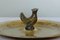 Art Deco Danish Ashtray in Brass & Zinc with Chicken from H.F. Ildfast, 1930s 8