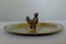 Art Deco Danish Ashtray in Brass & Zinc with Chicken from H.F. Ildfast, 1930s 3