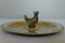 Art Deco Danish Ashtray in Brass & Zinc with Chicken from H.F. Ildfast, 1930s 2