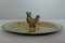 Art Deco Danish Ashtray in Brass & Zinc with Chicken from H.F. Ildfast, 1930s 1