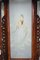 Große antike asiatische Laterne aus geschnitztem Holz mit Drachen & bemalten Glasplatten, 1900er 10