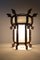 Large Antique Asian Carved Wood Lantern with Dragons & Painted Glass Panels, 1900s, Image 19