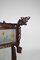 Große antike asiatische Laterne aus geschnitztem Holz mit Drachen & bemalten Glasplatten, 1900er 16