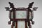 Large Antique Asian Carved Wood Lantern with Dragons & Painted Glass Panels, 1900s 12