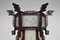 Large Antique Asian Carved Wood Lantern with Dragons & Painted Glass Panels, 1900s, Image 12