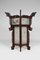 Large Antique Asian Carved Wood Lantern with Dragons & Painted Glass Panels, 1900s 4