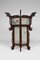 Large Antique Asian Carved Wood Lantern with Dragons & Painted Glass Panels, 1900s, Image 4