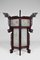 Large Antique Asian Carved Wood Lantern with Dragons & Painted Glass Panels, 1900s 2