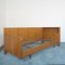 Vintage Einzelbett aus Holz & Messing, 1950er 2