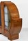 Art Deco Figured Walnut Display Cabinet with Fiji Backing, 1930s 3