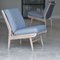 Mid-Century Beach House Modern Ian Mankin Fabric Easy Chairs from Scandart, 1960s, Set of 2, Image 2