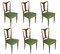 Juego de mesa de comedor y sillas italianas de caoba de Palazzi dell'Arte, años 40. Juego de 7, Imagen 3